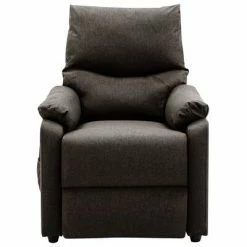 VidaXL Fauteuil de massage inclinable Marron foncé Tissu -Fauteuils électriques Soldes image 5 342463