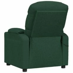 VidaXL Fauteuil de massage inclinable Vert foncé Tissu -Fauteuils électriques Soldes image 5 348088