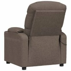 VidaXL Fauteuil de massage inclinable Taupe Tissu -Fauteuils électriques Soldes image 5 348090