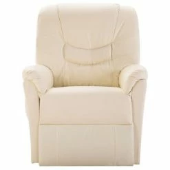 VidaXL Fauteuil de massage Crème Similicuir 10 VidaXL Fauteuil de massage Crème Similicuir -Fauteuils électriques Soldes image 5 60044