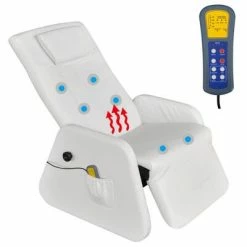 VidaXL Fauteuil de massage Blanc Similicuir -Fauteuils électriques Soldes image 6 242511