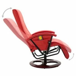 VidaXL Fauteuil de massage Rouge Similicuir -Fauteuils électriques Soldes image 6 248458