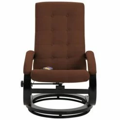 VidaXL Fauteuil de massage avec repose-pieds Marron Tissu en daim -Fauteuils électriques Soldes image 6 248472