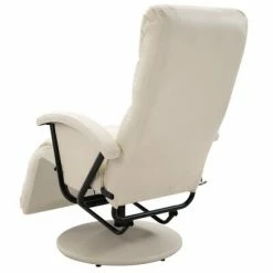 VidaXL Fauteuil de massage TV Blanc crème Similicuir -Fauteuils électriques Soldes image 6 248484