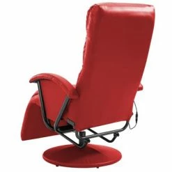 VidaXL Fauteuil de massage TV Rouge Similicuir -Fauteuils électriques Soldes image 6 248486