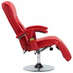 VidaXL Fauteuil de massage Rouge Similicuir -Fauteuils électriques Soldes image 6 248596