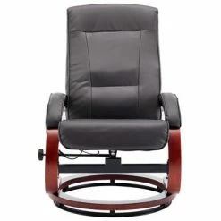 VidaXL Fauteuil de massage avec repose-pieds Gris Similicuir -Fauteuils électriques Soldes image 6 248603