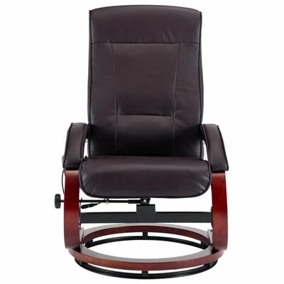 VidaXL Fauteuil de massage avec repose-pieds Marron Similicuir 6 VidaXL Fauteuil de massage avec repose-pieds Marron Similicuir – Image 6