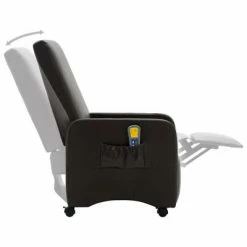 VidaXL Fauteuil inclinable de massage Marron Similicuir 11 VidaXL Fauteuil inclinable de massage Marron Similicuir -Fauteuils électriques Soldes image 6 248638