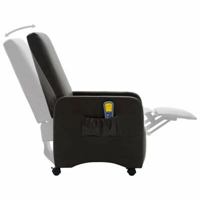VidaXL Fauteuil inclinable de massage Marron Similicuir 6 VidaXL Fauteuil inclinable de massage Marron Similicuir – Image 6