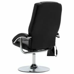 VidaXL Fauteuil de massage avec repose-pied Noir Similicuir -Fauteuils électriques Soldes image 6 248659