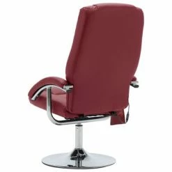 VidaXL Fauteuil de massage avec repose-pied Rouge bordeaux Similicuir -Fauteuils électriques Soldes image 6 248663