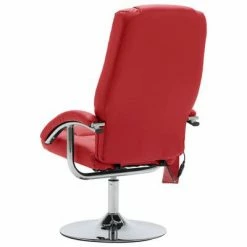 VidaXL Fauteuil de massage avec repose-pied Rouge Similicuir -Fauteuils électriques Soldes image 6 248664