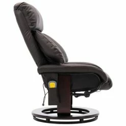 VidaXL Fauteuil de massage TV Marron Similicuir -Fauteuils électriques Soldes image 6 248681