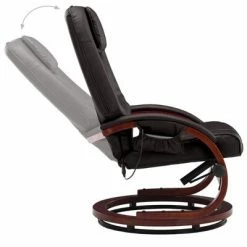 VidaXL Fauteuil de massage avec repose-pied Marron Similicuir -Fauteuils électriques Soldes image 6 248709
