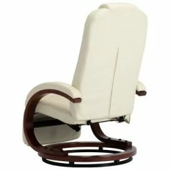 VidaXL Fauteuil de massage TV Blanc crème Similicuir -Fauteuils électriques Soldes image 6 248722