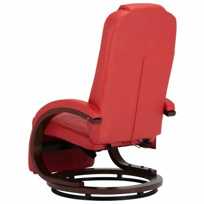 VidaXL Fauteuil de massage TV Rouge Similicuir 6 VidaXL Fauteuil de massage TV Rouge Similicuir – Image 6