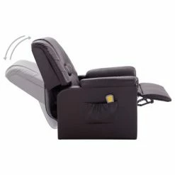 VidaXL Fauteuil inclinable de massage Marron Similicuir 11 VidaXL Fauteuil inclinable de massage Marron Similicuir -Fauteuils électriques Soldes image 6 248983