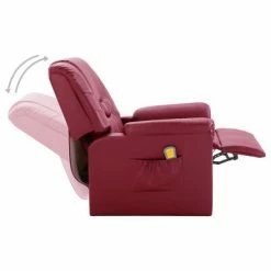 VidaXL Fauteuil de massage Rouge bordeaux Similicuir -Fauteuils électriques Soldes image 6 248984