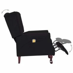 VidaXL Fauteuil inclinable de massage Noir Tissu -Fauteuils électriques Soldes image 6 282213