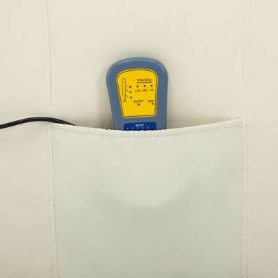 VidaXL Fauteuil de massage inclinable Crème Similicuir 6 VidaXL Fauteuil de massage inclinable Crème Similicuir – Image 6