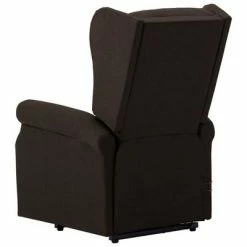 VidaXL Fauteuil de massage inclinable Marron foncé Tissu 11 VidaXL Fauteuil de massage inclinable Marron foncé Tissu -Fauteuils électriques Soldes image 6 289745