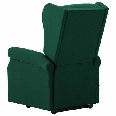 VidaXL Fauteuil de massage inclinable Vert Tissu 6 VidaXL Fauteuil de massage inclinable Vert Tissu – Image 6