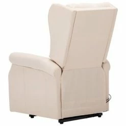 VidaXL Fauteuil de massage inclinable Crème Tissu -Fauteuils électriques Soldes image 6 289749