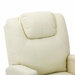 VidaXL Fauteuil inclinable de massage Blanc crème Similicuir -Fauteuils électriques Soldes image 6 289758