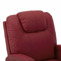 VidaXL Fauteuil inclinable de massage Rouge bordeaux Similicuir -Fauteuils électriques Soldes image 6 289761