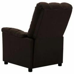 VidaXL Fauteuil inclinable de massage Marron foncé Tissu -Fauteuils électriques Soldes image 6 289811