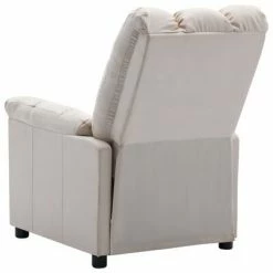VidaXL Fauteuil inclinable de massage Crème Tissu -Fauteuils électriques Soldes image 6 289815