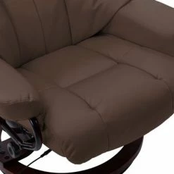 VidaXL Fauteuil de massage inclinable Marron Similicuir et bois courbé -Fauteuils électriques Soldes image 6 289867