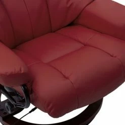 VidaXL Fauteuil de massage inclinable Bordeaux Similicuir bois courbé -Fauteuils électriques Soldes image 6 289869