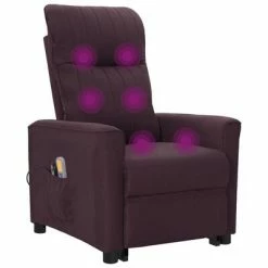 VidaXL Fauteuil inclinable de massage Violet Tissu -Fauteuils électriques Soldes image 6 3098190
