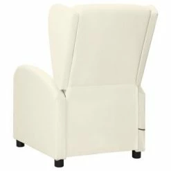VidaXL Fauteuil inclinable releveur de massage Crème Similicuir -Fauteuils électriques Soldes image 6 3098251