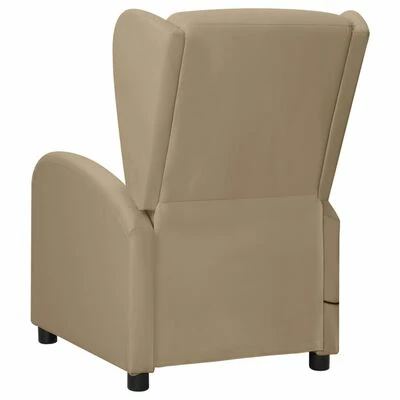 VidaXL Fauteuil inclinable releveur de massage Cappuccino Similicuir 6 VidaXL Fauteuil inclinable releveur de massage Cappuccino Similicuir – Image 6