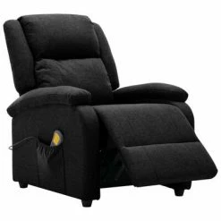 VidaXL Fauteuil de massage inclinable électrique Noir Tissu -Fauteuils électriques Soldes image 6 3098361