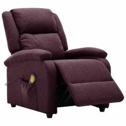VidaXL Fauteuil de massage inclinable électrique Violet Tissu 11 VidaXL Fauteuil de massage inclinable électrique Violet Tissu -Fauteuils électriques Soldes image 6 3098365