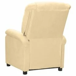 VidaXL Fauteuil de massage inclinable électrique Crème Velours -Fauteuils électriques Soldes image 6 3098413