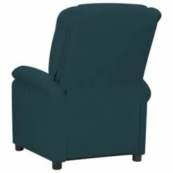VidaXL Fauteuil de massage inclinable électrique Bleu Velours -Fauteuils électriques Soldes image 6 3098414