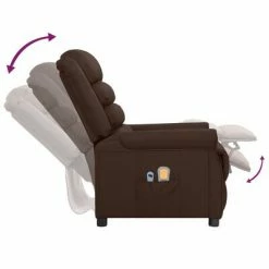 VidaXL Fauteuil inclinable électrique de massage Marron Similicuir -Fauteuils électriques Soldes image 6 3098472