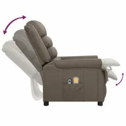 VidaXL Fauteuil inclinable électrique de massage Gris Similicuir 11 VidaXL Fauteuil inclinable électrique de massage Gris Similicuir -Fauteuils électriques Soldes image 6 3098475