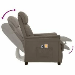 VidaXL Fauteuil de massage inclinable électrique Gris Similicuir -Fauteuils électriques Soldes image 6 3098503