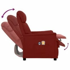 VidaXL Fauteuil de massage inclinable électrique Bordeaux Similicuir -Fauteuils électriques Soldes image 6 3098505