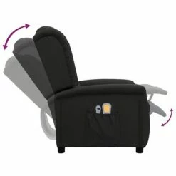VidaXL Fauteuil de massage inclinable électrique Noir Tissu -Fauteuils électriques Soldes image 6 3098520