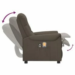 VidaXL Fauteuil inclinable électrique de massage Gris Similicuir 11 VidaXL Fauteuil inclinable électrique de massage Gris Similicuir -Fauteuils électriques Soldes image 6 3098579