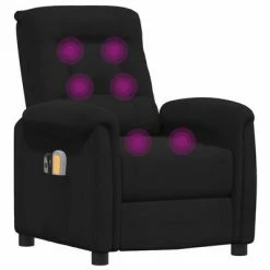 VidaXL Fauteuil inclinable de massage électrique Noir Tissu microfibre -Fauteuils électriques Soldes image 6 3098593