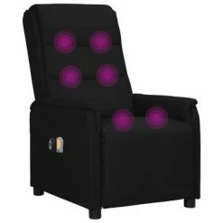 VidaXL Fauteuil inclinable électrique de massage Noir Similicuir -Fauteuils électriques Soldes image 6 3098603
