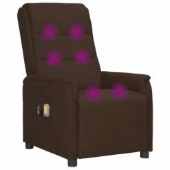 VidaXL Fauteuil inclinable électrique de massage Marron Similicuir 11 VidaXL Fauteuil inclinable électrique de massage Marron Similicuir -Fauteuils électriques Soldes image 6 3098604